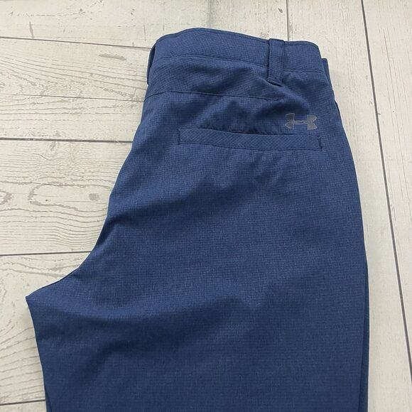 Under Armour Men's W32 x L30 Blue Stretch Polyester Flat Front Chino Golf Pants - Picture 1 of 9